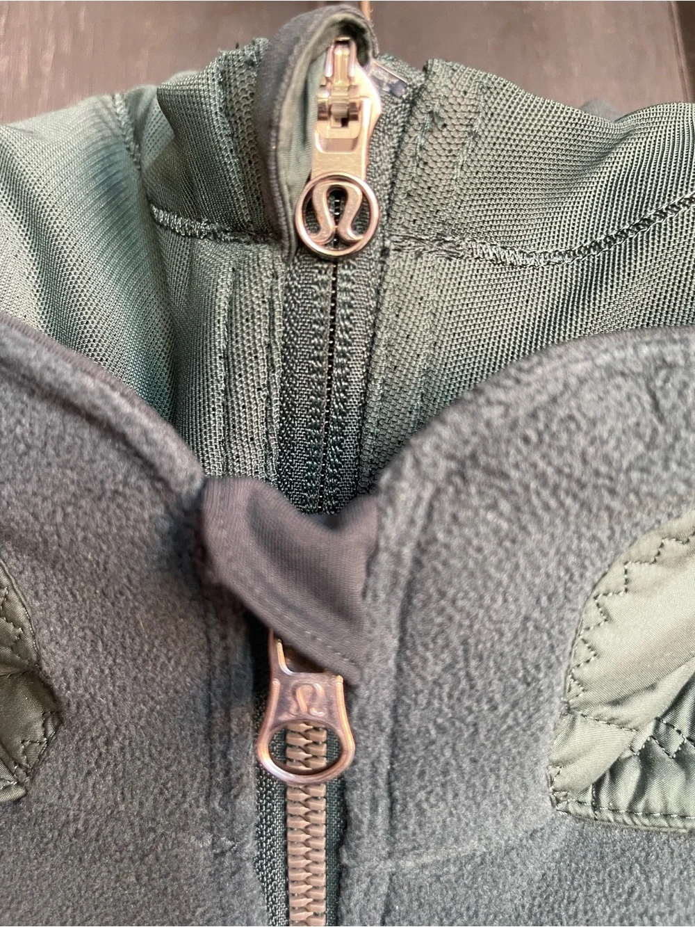 🦄 RARE Lululemon Fleecy Keen Jacket III Dark Fuel / Fuel Green Size 8